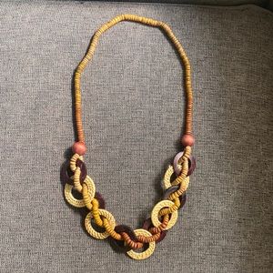 Multicolor Wood Chain Necklace